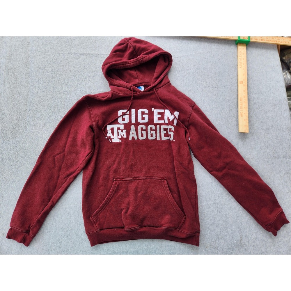 Texas A&M Aggies Hoodie‎ Sweatshirt Mens Small Red NCAA College Football Gig Em